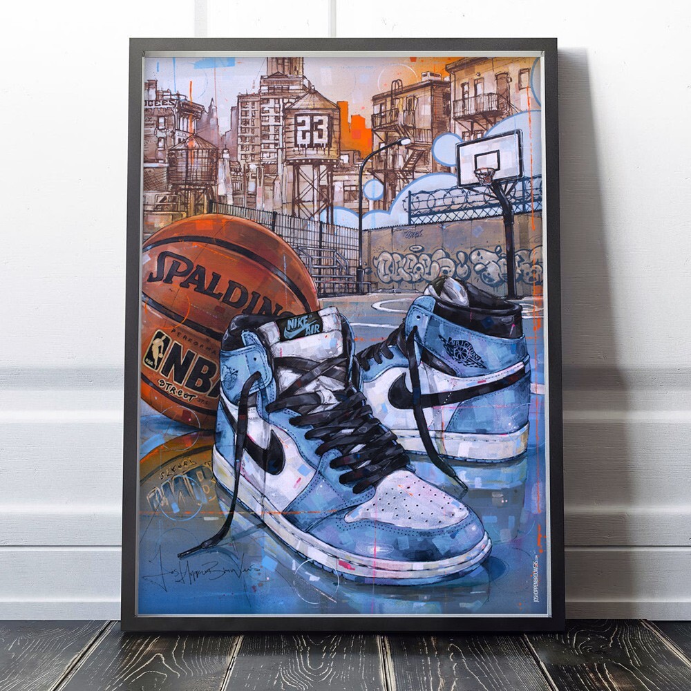Nike air Jordan 1 high university blue poster (50x70cm / 19.68
