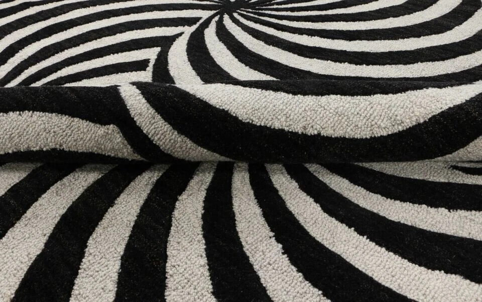 New Optical 8'x8' ft Modern Design Handmade Tufted 100% wool Area Rugs & Carpet - Image 4 of 4