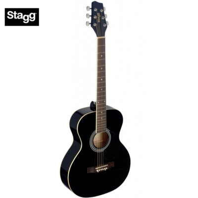 Stagg SA20A-BLK Full Size Auditorium Acoustic Guitar - Black Finish