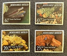 Netherlands Antilles: 1965 Semi-Postal "Corals"  SC# B-68-B-71 MNH. Lot SB-3514
