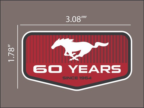 Mustang 60 años calcomanía / pegatina 2 opciones - Imagen 2 de 4