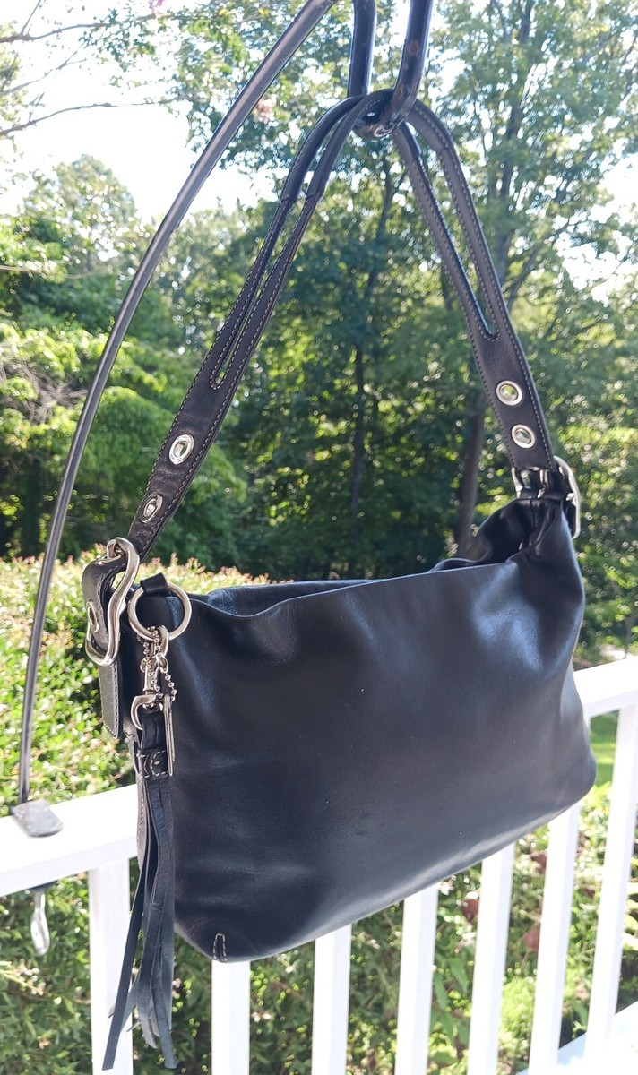 Coach 1417 East West Black Legacy Zip Top Closure Shoulder/Hobo