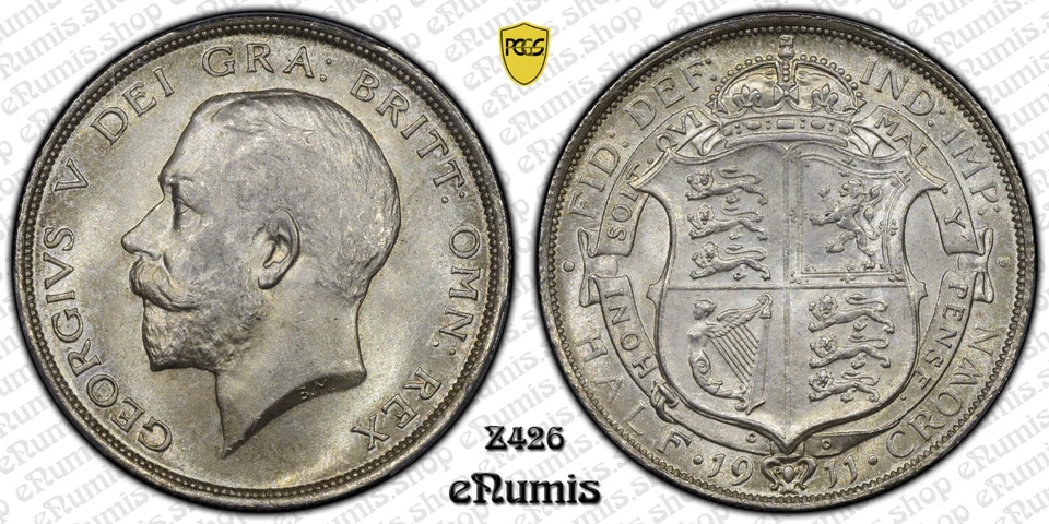 Great Britain, George V, Halfcrown 1911, PCGS MS 64 - Image 2 of 4