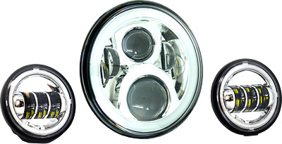 Letric Lighting LLC-ILHK-7CH 7'' Led Hdlgt W/ Pass Chr Halo Indian
