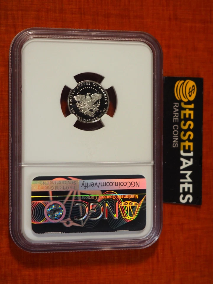 2005 W $10 PROOF PLATINUM EAGLE NGC PF70 ULTRA CAMEO DON EVERHART SIGNED 1/10 OZ - Image 2 of 2