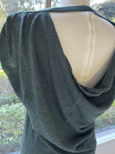 Alexander Wang Wool Crew Neck Dropped Low Open Back Sweater Dress Tunic Size M - Picture 3 of 12
