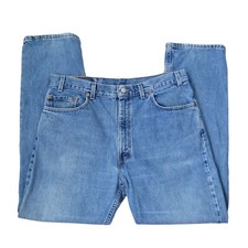 Vintage LEVI'S 505 1990's Men's Medium Wash Straight Leg Jeans Made in USA 36x30