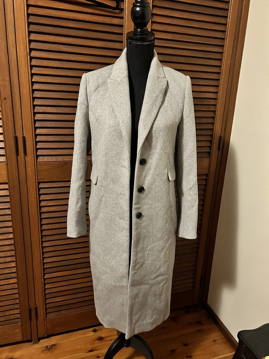 DECJUBA Grey Wool Blend Coat Size 10 | eBay
