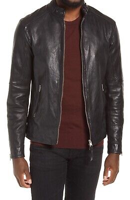 AllSaints All Saints Men's Cora Black Leather Jacket Size Small | eBay