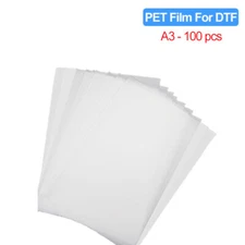 A3 Size DTF PET Film for Desktop and Large Format DTF Printer 100PC/Pack