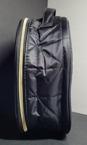 Modella Black Quilted Cosmetic Toiletry Organizer Stylist Travel Bag NWOT - Picture 2 of 13