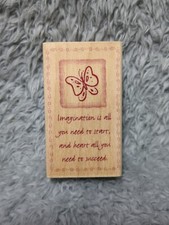 Vintage 2000 Hero Arts Wood Mounted Rubber Stamp Inspiration Prints Butterfly