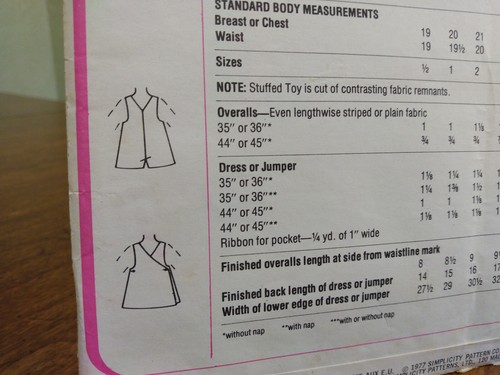 Simplicity Sewing Pattern 8047 Sz 1 Toddler Overalls Dress Jumper Uncut NOS - Picture 7 of 10