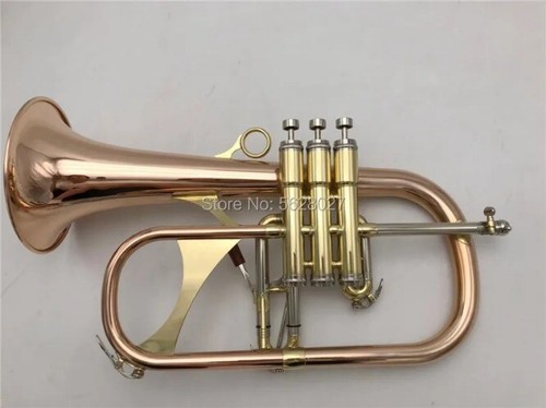 Bb Flugelhorn Gold Phosphorus & Copper with Case Mouthpiece Trumpets Flugelhorn - Picture 8 of 14