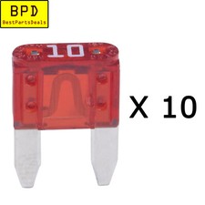 10X ATM Mini Blade Small Car Red 10 Amp Fuse 12V 24V 32V