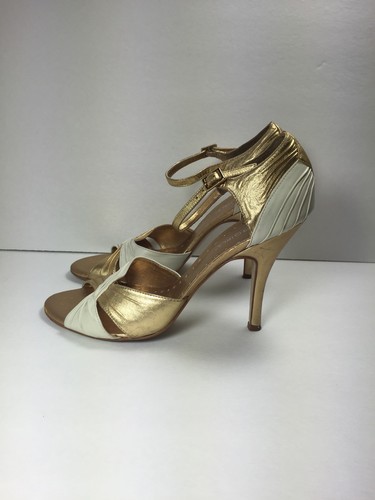 BCBG Gold Sandals Size 9.5 High Heels 