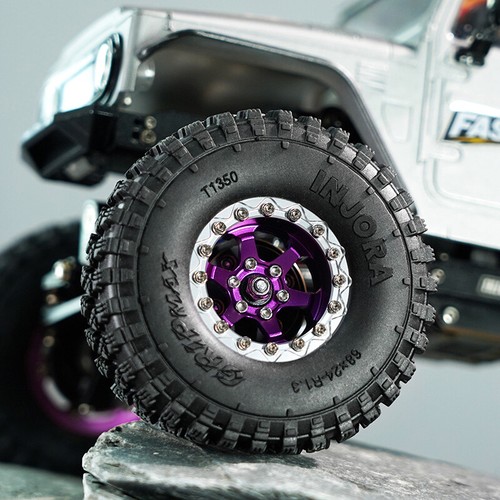 INJORA -5.25mm Offset 1.3" Aluminium Beadlock Wheels for 1/24 1/18 RC Crawler - Picture 32 of 33