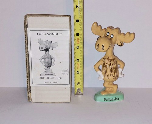 Bullwinkle ceramic figure Jay Ward Productions 6o's vintage & box so nice Mint - Bild 5 von 7