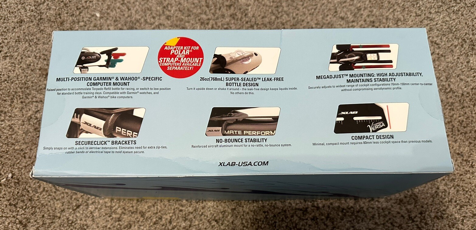 X-Lab Torpedo Versa 200 Alloy White Magenta Logo Triathlon Hydration System 