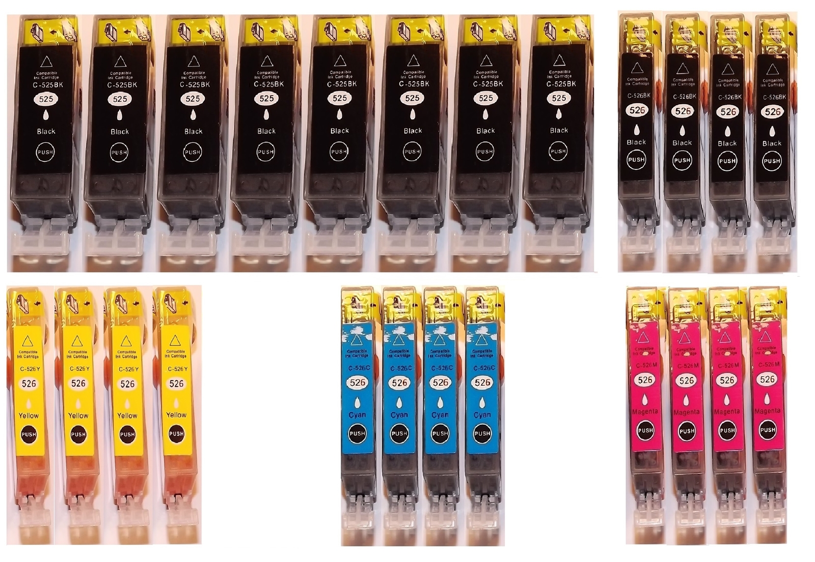 24x Drucker Patronen Für Canon PIXMA MG7750 TS8050 TS9050 TS9055 Inkl