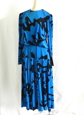 Vtg Nuit Midi Dress Drop Waist(Fitted Hip) Long Sleeve Back Zip Size 6(Fits 4)