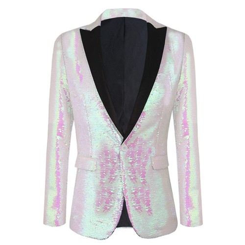 pink sequin suit jacket