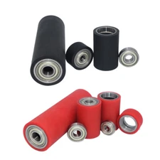 PU Polyurethane Steel Core Roller Bearing Guide Wheel Flat Belt Idler Dia20-80mm