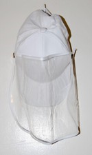 NWT Unisex Adult White Protective Baseball Cap with Detachable Visor Shield O/S