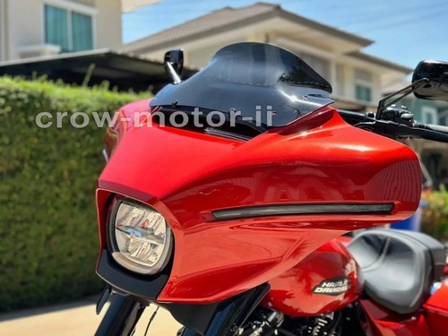 Parabrisas ondulado 9" rojo para Harley Touring Street Glide FLHX 2024-2025 - Imagen 2 de 8