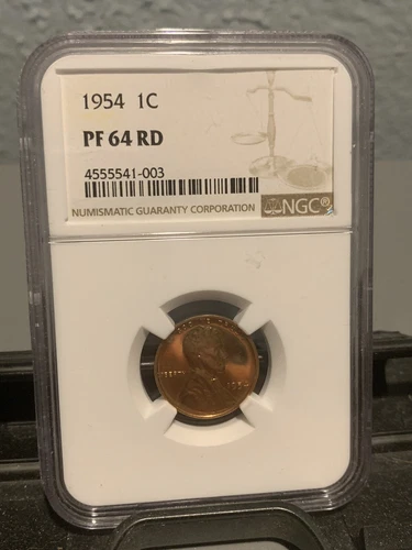 1954 Lincoln Cent NGC PF64RD Spot Free