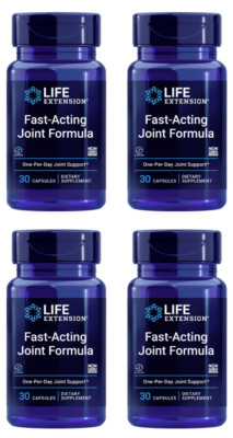 4 PACK Life Extension Fast Acting Joint Formula One per Day Support 30 Capsules