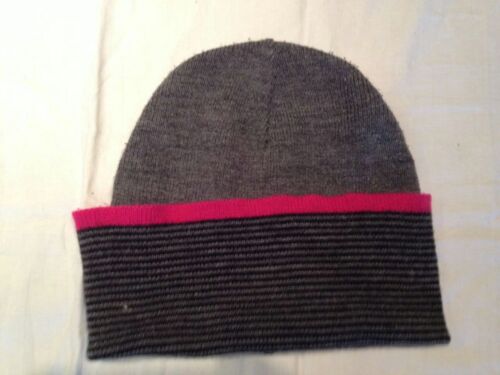 Girls Hat - Grey Black Pink - One Size - Used - Picture 1 of 1