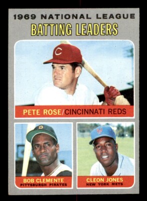 1970 Topps Baseball #61 N.L. Batting Leaders Rose Clemente EX *e3