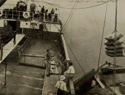 Mclaughlin Co Loading Cargo Coffee Rio de Janeiro Brazil Ship Vintage Postcard