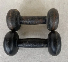 Vintage Weider 5 Lb Bun Head Hand Weights 