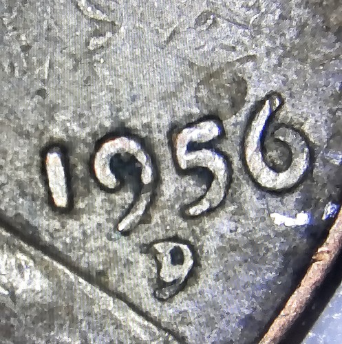 1956-D LINCOLN CENT "D OVER D" RPM AND LARGE LAMINATION ERROR! SUPER RARE FIND!! - Picture 2 of 8