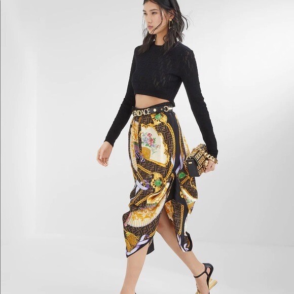 【関送込】FENDI◆SILK SKIRT FENDACE 2022 SS Monogram Silk Skirt | eBay
