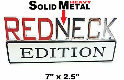METAL Redneck Edition Emblem GMC Truck HIGHEST QUALITY ON EBAY Tailgate Door