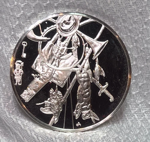 1980 FM Sterling Silver 32.4 Grams Proof After The Hunt William M Harnett