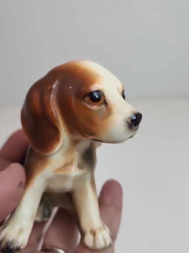 Vintage Beagle Puppy Dog Sitting Ceramic Figurine Japan Collectibles - Picture 19 of 22