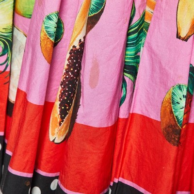 Dolce & Gabbana Kids Multicolor Fruits Print Cotton Dress 5