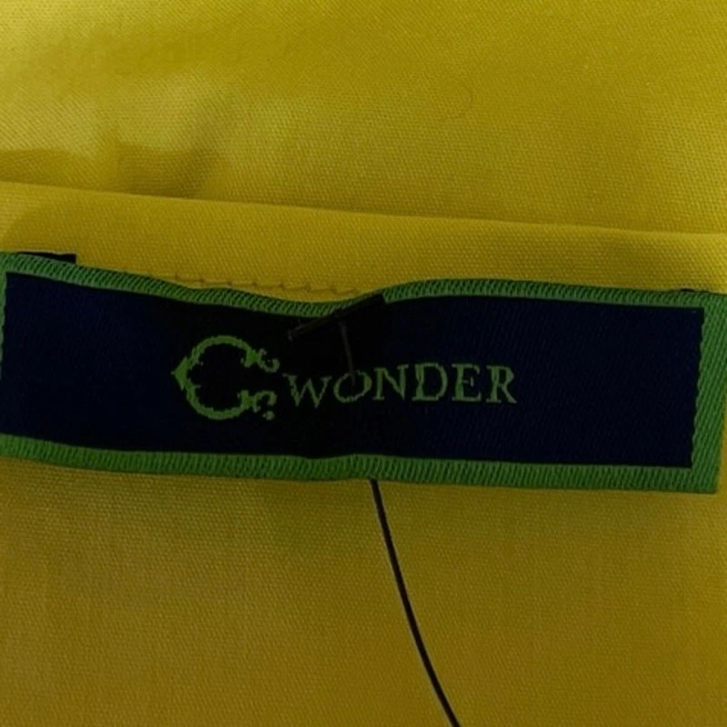 Mini Vestido Para Mujer C. Wonder Amarillo Manga Media Abullonada Cuello Cuadrado Niveles Línea A M Foto 4 de 4