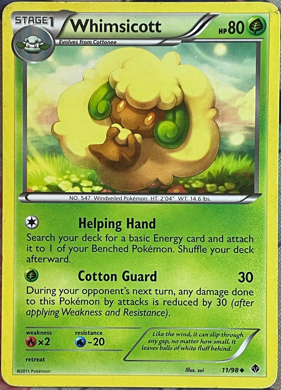 Whimsicott - 11/98 - Emerging Powers Pokemon 2011