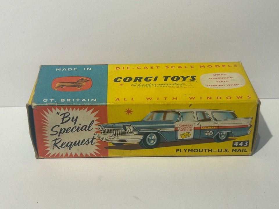 Corgi Toys 334 Plymouth US Mail, Original, Boxed, Vintage, Rare. lovely ...
