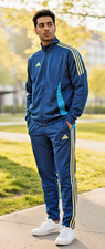 adidas Men's Med Tracksuit Tiro 24 Training AeroReady Blue Yellow Teal