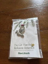 Plow & Hearth Solid Pewter Christmas Ornament Christmas Dove New