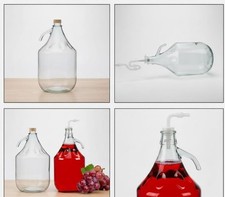 5L DEMIJOHN CARBOY Flip Brewing Wine Cider Distilling Top Screw Cap Bung Home