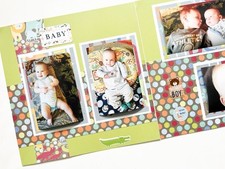 Baby Boy Scrapbook pages, Baby Boy Pages, Ready for 4 by 6 photos, premade