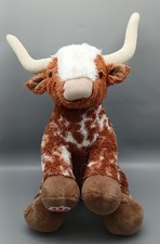  BAB Build A Bear Plush Texas LONGHORN COW Brown Spotted Bull Toy 19  