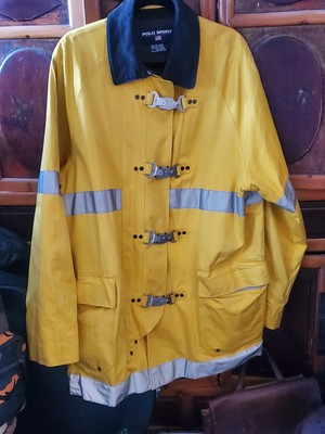 Rare Ralph Lauren POLO SPORT Yellow Fireman's Jacket L | eBay